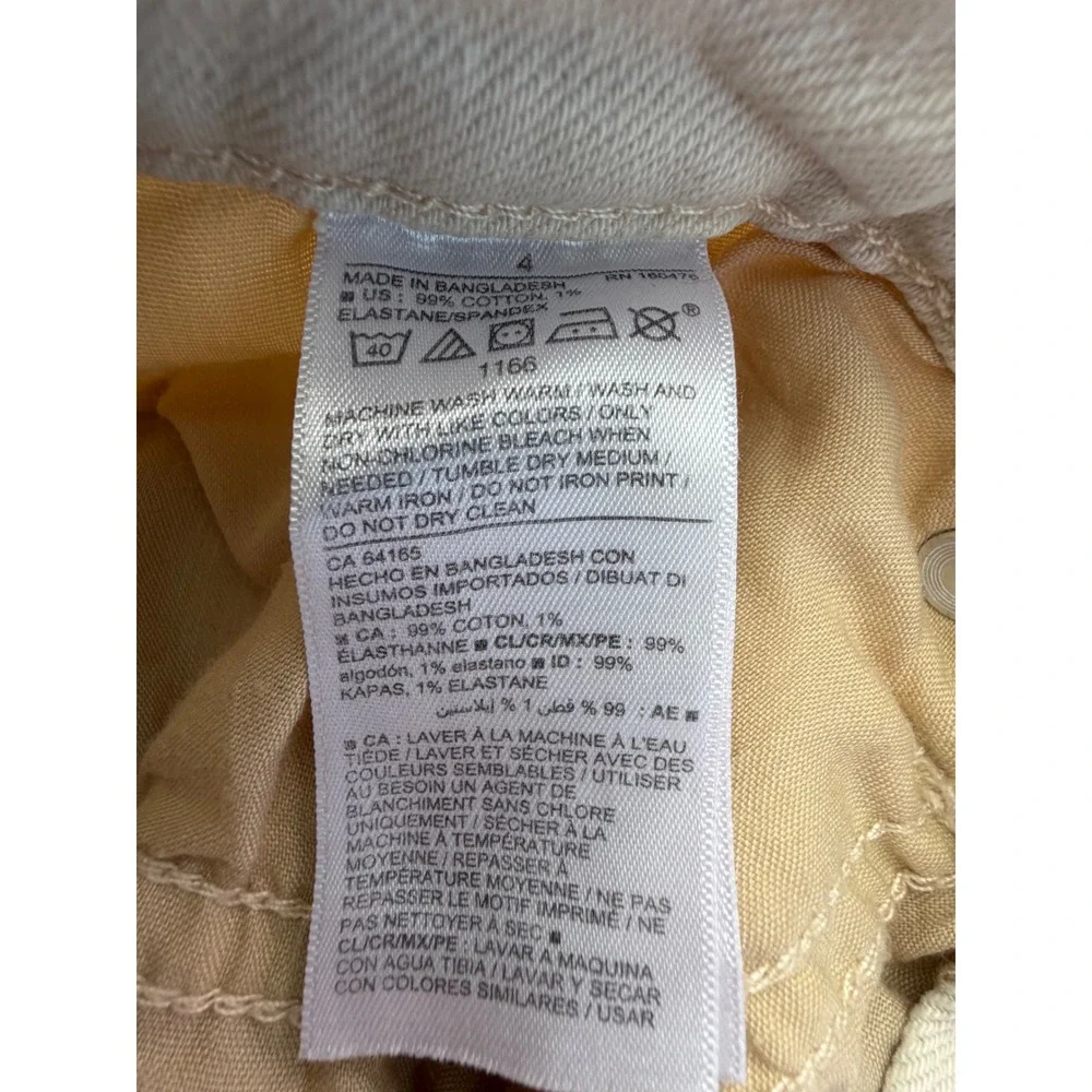 Old Navy O.G. Short Women 4 Beige High Rise Rolled Hem Denim